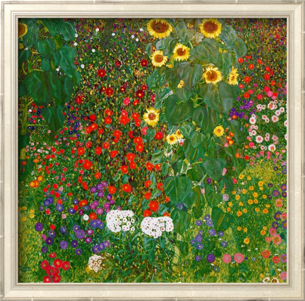 Garden with Sunflowers - Gustav Klimt Paintings